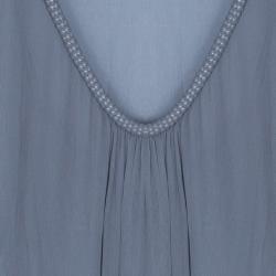 Pre Owned Diane Von Furstenberg Grey Sol Chiffon Dress M