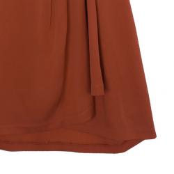 Pre Owned Diane Von Furstenberg Tangerine Mateo Dress L
