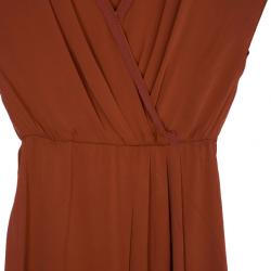 Pre Owned Diane Von Furstenberg Tangerine Mateo Dress L