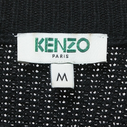 Pre Owned Kenzo Black Knit Logo Detail Sleeve Midi Dress M