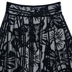 Pre Owned Diane Von Furstenberg Frankie Monochrome Print Skirt S
