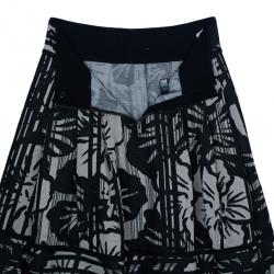 Pre Owned Diane Von Furstenberg Frankie Monochrome Print Skirt S