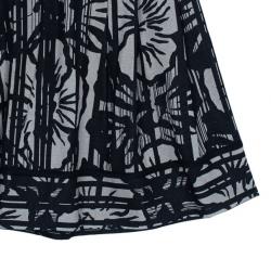 Pre Owned Diane Von Furstenberg Frankie Monochrome Print Skirt S