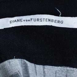 Pre Owned Diane Von Furstenberg Frankie Monochrome Print Skirt S