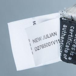 Pre Owned Diane Von Furstenberg Monochrome New Julian Wrap Dress M