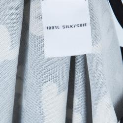 Pre Owned Diane Von Furstenberg Monochrome New Julian Wrap Dress M