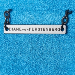 Pre Owned Diane Von Furstenberg Blue Wool Double Breasted Trench Coat M