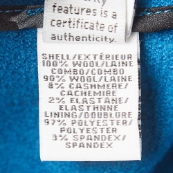 Pre Owned Diane Von Furstenberg Blue Wool Double Breasted Trench Coat M