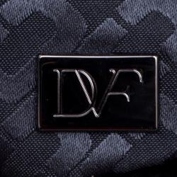 Pre Owned Diane Von Furstenberg Black Lace Envelope Clutch