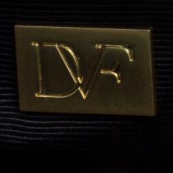 Pre Owned Diane Von Furstenberg Red/Teal Lace Sphere Minaudiere Clutch