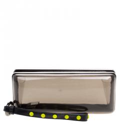 Pre Owned Diane Von Furstenberg Black Plexi Joia Minaudiere