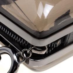 Pre Owned Diane Von Furstenberg Black Plexi Joia Minaudiere