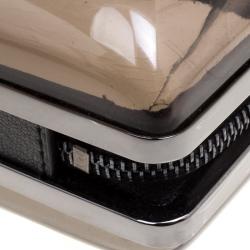 Pre Owned Diane Von Furstenberg Black Plexi Joia Minaudiere