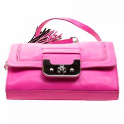 Diane Von Furstenberg Pink Leather Mini Harper Crossbody Bag
