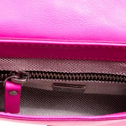 Diane Von Furstenberg Pink Leather Mini Harper Crossbody Bag