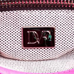 Diane Von Furstenberg Pink Leather Mini Harper Crossbody Bag