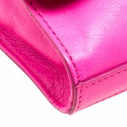 Diane Von Furstenberg Pink Leather Mini Harper Crossbody Bag