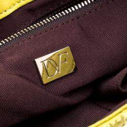 Pre Owned Diane Von Furstenberg Yellow Leather Mimosa Clutch