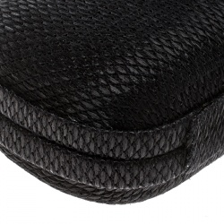 Pre Owned Diane Von Furstenberg Black Raffia Small Lytton Clutch
