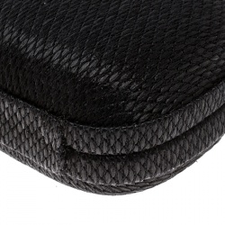 Pre Owned Diane Von Furstenberg Black Raffia Small Lytton Clutch