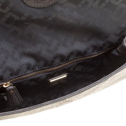 Pre Owned Diane Von Furstenberg Grey Lizard Embossed Leather Envelope Clutch