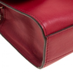 Diane Von Furstenberg Red Leather Micro Mini Sutra Shoulder Bag