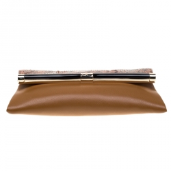 Pre Owned Diane Von Furstenberg Python and Leather 440 Envelope Clutch