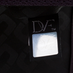 Pre Owned Diane Von Furstenberg Purple Leather 440 Envelope Clutch