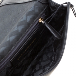 Diane Von Furstenberg Black Sequins Embellished Suede and Leather Soiree Chain Bag