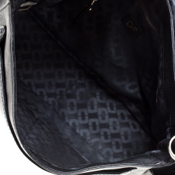 Pre Owned Diane Von Furstenberg Black Studded Leather Faceted Top Handle Bag