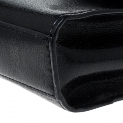 Pre Owned Diane Von Furstenberg Black Leather Mini Flirty Lips Crossbody Bag