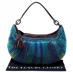 Diane Von Furstenberg Multicolor Chainlink Leather Medium Stephanie Hobo
