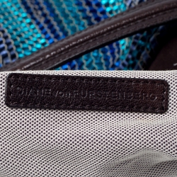 Diane Von Furstenberg Multicolor Chainlink Leather Medium Stephanie Hobo