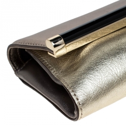 Pre Owned Diane Von Furstenberg Metallic Multicolor Leather Clutch