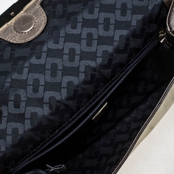 Pre Owned Diane Von Furstenberg Metallic Multicolor Leather Clutch