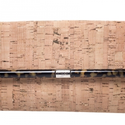 Diane Von Furstenberg Beige Cork Fabric Envelope Clutch