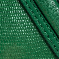 Pre Owned Diane Von Furstenberg Green Lizard Effect Leather Mini 440 Shoulder Bag
