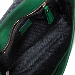 Pre Owned Diane Von Furstenberg Green Lizard Effect Leather Mini 440 Shoulder Bag