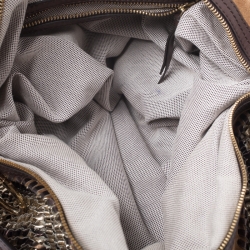 Diane Von Furstenberg Multicolor Chainlink Leather and Suede Medium Stephanie Hobo
