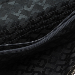 Pre Owned Diane Von Furstenberg Metallic Gold Lizrad Embossed Leather Chain Clutch