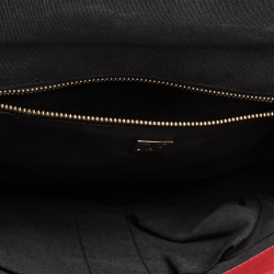 Pre Owned Diane Von Furstenberg Red Leather New Harper Satchel