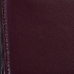 Pre Owned Diane von Furstenberg Burgundy Leather Flap Shoulder Bag