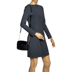 Pre Owned Diane Von Furstenberg Black Leather Crossbody Bag