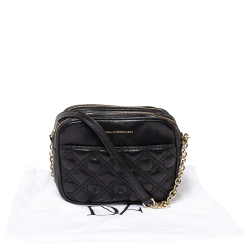 Pre Owned Diane Von Furstenberg Black Leather Crossbody Bag