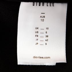 Pre Owned Dion Lee Black Crepe Halter Neck Zip Lock Bustier M