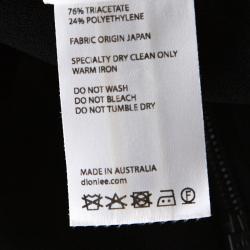 Pre Owned Dion Lee Black Crepe Halter Neck Zip Lock Bustier M