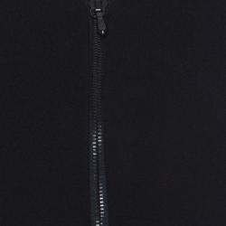 Pre Owned Dion Lee Black Crepe Halter Neck Zip Lock Bustier M