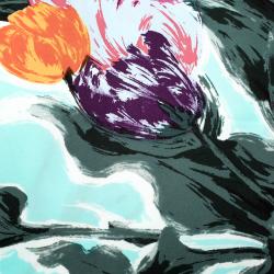 مملوكة مسبقًا وشاح ديور مربع حرير طباعة تيوليب أزرق سماوي