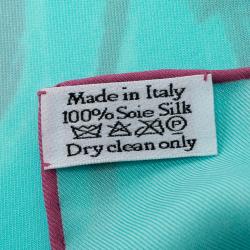 مملوكة مسبقًا وشاح ديور مربع حرير طباعة تيوليب أزرق سماوي