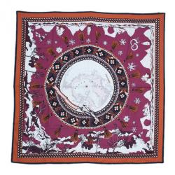 Dior Multicolor Map Print Square Scarf